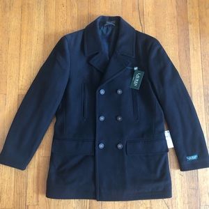 Ralph Lauren Wool-Blend Classic-Fit Peacoat